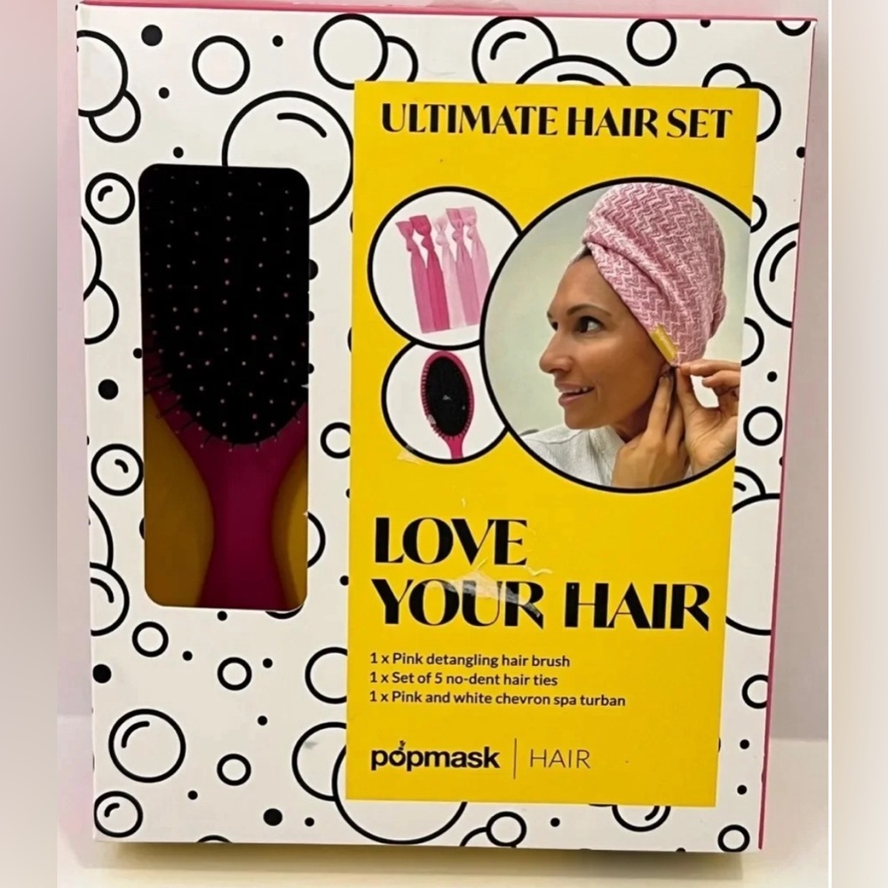 Popmask Ultimate Hair Set Love Your Hair - Pink Brand New